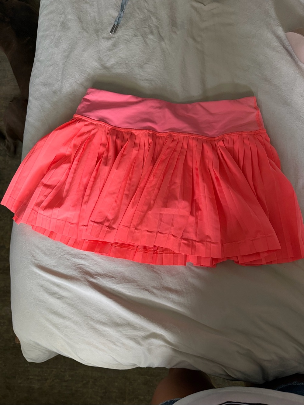 Lululemon hot orange Pleated Athletic Skirt tennis and pickleball